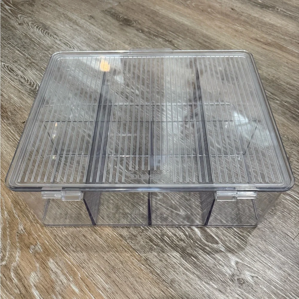 Clear Acrylic Extra Large Tea Bag Organizer Storage Box.